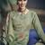 Green color silk cotton fabric designer partywear ethnic ceremonial suit