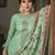 Sea green color cambric cotton fabric beautiful ceremonial salwar kameez for graceful looks