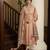 Peach color cambric cotton fabric beautiful ceremonial salwar kameez for graceful looks