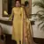 Yellow color cambric cotton fabric beautiful ceremonial salwar kameez for graceful looks