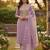 Lavender color beautiful kasha simmer jacquard trending and stylish partywear suit for girls