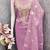 Lavender color beautiful kasha simmer jacquard trending and stylish partywear suit for girls