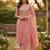 Pink color beautiful kasha simmer jacquard trending and stylish partywear suit for girls