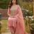 Pink color beautiful kasha simmer jacquard trending and stylish partywear suit for girls