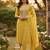 Yellow color beautiful kasha simmer jacquard trending and stylish partywear suit for girls