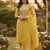 Yellow color beautiful kasha simmer jacquard trending and stylish partywear suit for girls