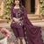 Brown color star georgette fabric embroiderd salwar kameez
