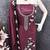 Brown color star georgette fabric embroiderd salwar kameez