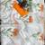 White Color digital prints flower and hand cutdana work Silk Blend Saree