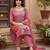 Pink color star georgette fabric embroiderd salwar kameez