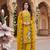 Yellow color star georgette fabric embroiderd salwar kameez