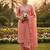 Pink color graceful partywear ethnic dani cotton fabric suit for girls
