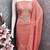 Pink color graceful partywear ethnic dani cotton fabric suit for girls