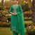 Sea green color graceful partywear ethnic dani cotton fabric suit for girls