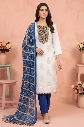 Off white color stylish rayon fabric graceful ethnic salwar kameez