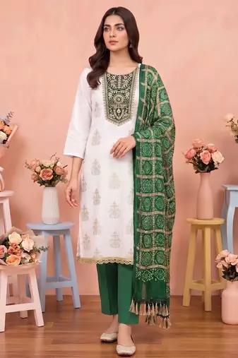 Off white color stylish rayon fabric graceful ethnic salwar kameez