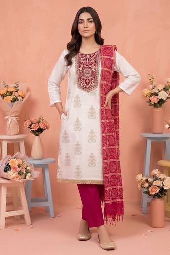 Off white color stylish rayon fabric graceful ethnic salwar kameez