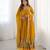 yellow fancy georgette kurta set