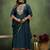 teal fancy viscose rayon kurta set