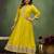 lemon fancy silk blend kurta set