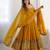 yellow fancy georgette kurta set