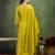 lemon fancy silk blend kurta set