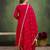 rani-pink fancy silk blend kurta set