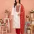 Off white color stylish rayon fabric graceful ethnic salwar kameez