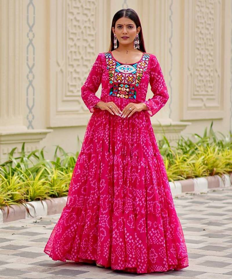 pink fancy faux georgette kurta set
