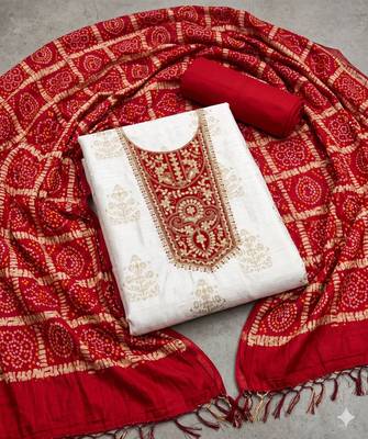 Off white color stylish rayon fabric graceful ethnic salwar kameez 3