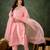 pink fancy silk blend kurta set