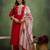 maroon fancy blended cotton kurta set