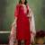 maroon fancy blended cotton kurta set