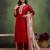 maroon fancy blended cotton kurta set