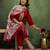 maroon fancy blended cotton kurta set
