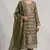 Green color beautiful designer embroidered partywear suit