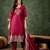scarlet-red fancy silk blend kurta set