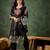 black fancy silk blend kurta set