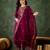 purple fancy viscose rayon kurta set