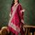 scarlet-red fancy silk blend kurta set
