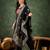 black fancy silk blend kurta set