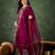 purple fancy viscose rayon kurta set