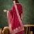 scarlet-red fancy silk blend kurta set