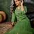 green fancy blended cotton kurta set