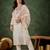 white fancy silk blend kurta set