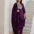 purple fancy blended cotton kurta set