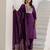 purple fancy blended cotton kurta set