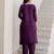 purple fancy blended cotton kurta set