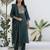green fancy blended cotton kurta set