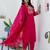 pink fancy blended cotton kurta set